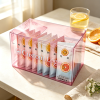 Emballage pliable transparent en PET de qualité alimentaire personnalisé pour la présentation de thé aux fruits, de boissons et les coffrets cadeaux