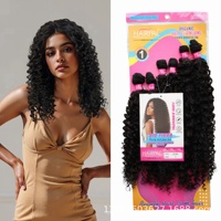 Perruque africaine transfrontalière LACREI pré-collée, mi-longue, ondulée et volumineuse, style britannique, en fibre synthétique et soie protéinée, directement de l'usine