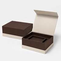 Boîte cadeau rigide personnalisée à couvercle articulé avec insert en papier imprimé pour parfums, thé et coffrets cadeaux d'affaires