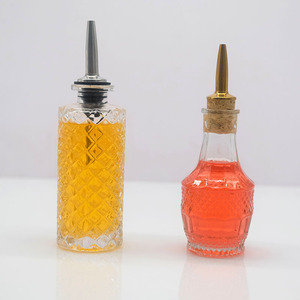 Botella de vidrio Premium de 120ml con boquilla de vertido de acero inoxidable para solución de bebida mixta de licor amargo - Product Image 6