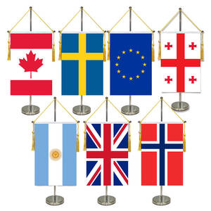 Mini drapeaux personnalisés pour tenir à la main bannière d'équipe d'événement sportif drapeau de bâton de football bannière de bureau de logo d'impression vierge par sublimation - Product Image 5