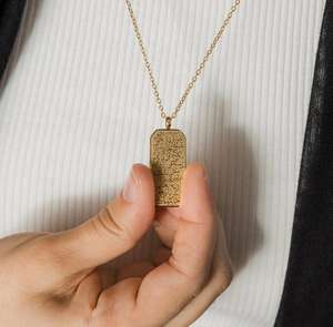 Joyería Islámica de Acero Inoxidable Inspire, <span class=keywords><strong>Collar</strong></span> con Etiqueta Islámica y Cadena de Cuerda, Joyería de Moda Unisex, Regalo - Product Image 4