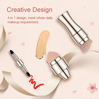 Zld — Set de Mini brosses de maquillage Portable, 4 en 1, produits de luxe, multi-fonctions, pour le nettoyage
