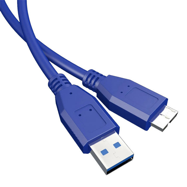 USB 3.0 a to Micro B Cable Blue Molded 5Gbps High Speed Data Transfer Cord for External Hard Drive