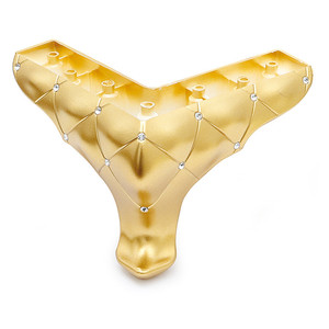 Gamba in plastica eucalipto joya h135 oro 180x180x135 - Product Image 1