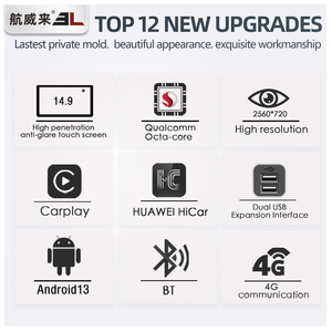 14.9 inch <span class=keywords><strong>Android</strong></span> 13 kép USB 4 gam BT Qualcomm Octa-core 4 + 64 gam co-pilot hành khách giải trí hiển thị cho Porsche 1 năm - Product Image 5