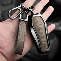 Housse de protection pour clé de voiture en cuir et alliage de zinc avec cordon pour BYD Qin Plusdmi Atto 3 Han EV Dolphin – Accessoires durables