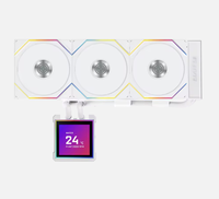 Refroidisseur d'eau pour processeur sans ventilateur Lian Li HydroShift II LCD-S 360 TL, montage latéral, Turbe pour PC de jeu, écran LCD, refroidisseur d'eau pour processeur Aio