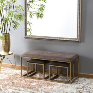 Gold Iron Sofa Bed End <strong>Stool</strong> Bedroom <strong>Dressing</strong> <strong>Table</strong> Clothing Store Shoe <strong>Stool</strong> - Product Image 3