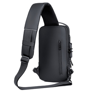 Borse da uomo impermeabili antifurto in Nylon PU con USB multifunzione da viaggio <span class=keywords><strong>Messenger</strong></span> tracolla tracolla per uomo - Product Image 4
