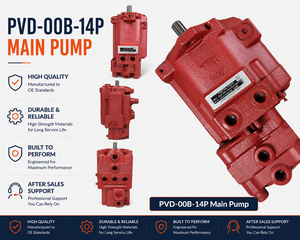 Pompe principale PVD-00B-14P compatible avec : mini-excavatrice Kubota U15-17 - Product Image 4