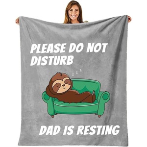 Gray Sloth Under <b>Couch</b> Resting Flannel Blanket <b>Throw</b> Blanket Nap Blanket Lightweight Breathable <b>for</b> Bedroom Living Room YH-MT-16 - Product Image 4