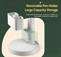 Lampe de lecture LED transfrontalière, lampe de bureau spécifique aux étudiants, lampe de dortoir à double usage (charge et branchement), porte-stylo pliable