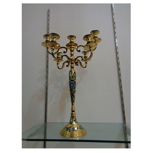 Gold Plated Latest Design Candelabra Home And Wedding Decoration <b>Candle</b> Stand - Product Image 1