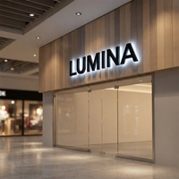 Letrero Personalizado de Acero Inoxidable 304 con Retroiluminación LED, Letras con Luz de Fondo y Texto Personalizado para Decoración Interior de Cafeterías y Restaurantes