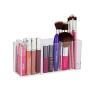 Boîte organisatrice transparente en acrylique pour cosmétiques et huiles essentielles, sans couvercle