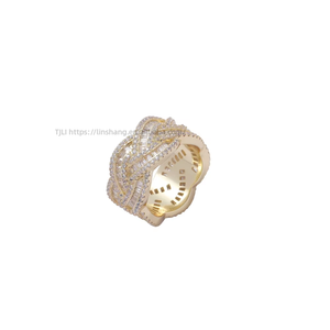 Punk Stripe Woven Cuban <b>Ring</b> Men's Tail <b>Ring</b> <b>Couple</b> <b>Ring</b> - Product Image 3