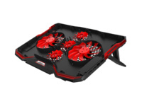 ICE COOREL usine OEM ou ODM accessoires informatiques coussin de refroidissement pour ordinateur portable maille de fer avec 2 USB et contrôleur de vitesse de ventilateur