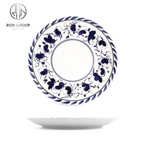 Service de table en porcelaine de Chine blanche de couleur base Royal Elegance anglaise, vaisselle turque, assiette à dîner - Product Image 1