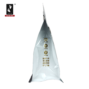 ถุงพลาสติกเป้าแบนกันความชื้นและบรรจุภัณฑ์ชาเกรดอาหารพร้อมอลูมิเนียมฟอยล์และซิปโลโก้ออกแบบได้ตามต้องการ - Product Image 3