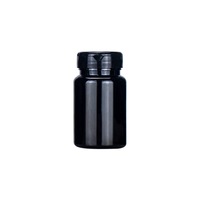 100ml Solide Tablette Granules Flip Soins de Santé Produit Emballage Bouteille Pet Noir En Plastique Capsule Poudre pour Pilules et Médecine