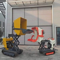 Mini-dumper sur chenilles hydraulique auto-chargeur pour travaux de terrassement, 500 kg, mini-chargeuse compacte, chargeur frontal, moment de charge élevé