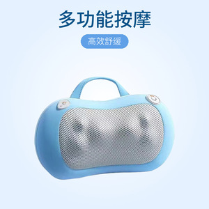 AUX Rechargeable Massage Pillow Heated Neck Back Shoulder Waist Massager Multifunctional PU Leather Lithium Battery - Product Image 4