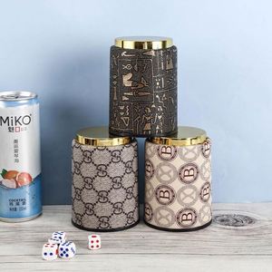 Wholesale PU Leather <b>Dice</b> Cup <b>Set</b> with Felt Lining, Noise-Reducing <b>Dice</b> Shaker for Bar Drinking Games - Product Image 5