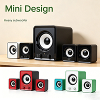 Altavoces USB de Escritorio para Hogar y Oficina, Coloridos, Multimedia, 2.1 Canales, 10W, Mini Altavoces para Juegos y Uso con Computadora, Venta al Por Mayor