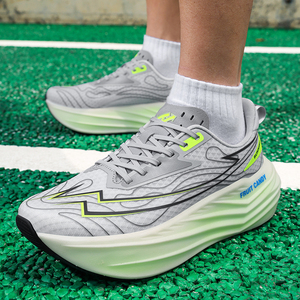 Cao cấp huỳnh quang Giày thể thao cho phụ nữ và nam giới đan vòm hỗ trợ EVA Marathon Giày chạy cho mùa hè mùa xuân - Product Image 6