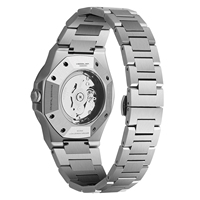 Montres de Mode Hommes Automatiques Haut de Gamme Creuses Circulaires de Luxe Personnalisables pour Affaires