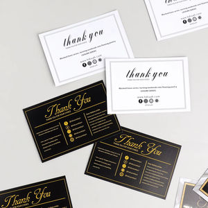 工厂定制带徽标的感谢卡，适合小型企业豪华广告贺卡印刷 - Product Image 6
