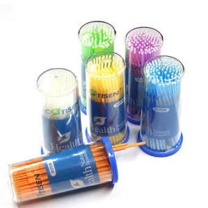 Tek kullanımlık diş mikro fırça aplikatör 2.0mm 1.5mm 1mm microbrush diş fırçası ucu satılık