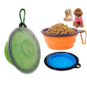 Pet katlanır besleme gıda ve su Pet besleyici konteyner taşınabilir yürüyüş çanak köpekler kediler açık Pet Fold kase seyahat çanaklar - Product Image 1