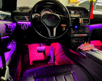 Kit d'éclairage ambiant pour voiture 19 pièces pour Mercedes-Benz Classe E 2010-2015, version LED avec couleurs RGBIC, étanche IP65, plug-and-play, 12V