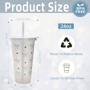 Paille réutilisable écologique avec couvercle en PP, résistante à l'eau bouillante et au lave-vaisselle, idéale pour les anniversaires, les événements en extérieur et les enterrements de vie de jeune fille - Product Image 2