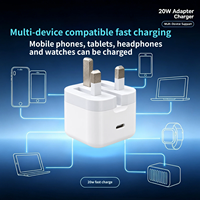 Chargeur pliable Type C, prise UK, adaptateurs rapides pour téléphone, accessoires électroniques, produits tendance, adaptateur pour Samsung/Iphone/Android