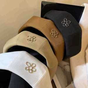 Mùa thu và mùa đông phụ nữ phiên bản Hàn Quốc thời trang hoa retro nghệ thuật đa năng Beret - Product Image 4