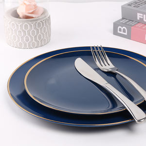 Grosir Pabrik Crockey <span class=keywords><strong>Set</strong></span> grosir Custom Design16 buah tulang cina mewah Modern emas Rim <span class=keywords><strong>Set</strong></span> Makan malam - Product Image 6