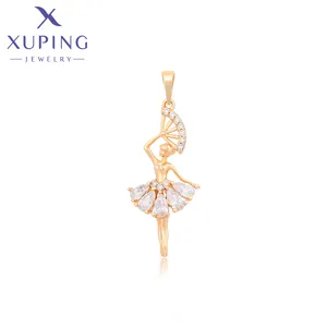 A00908433 xuping jewelry 18K gold color special dancing girl trendy cute vintage simple EU restricted sale diamond pendant