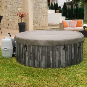 OHO Garden Spa Outdoor Whirlpool Spa Bulles d'air et jacuzzis gonflables ronds intérieurs Spa pour 2-4 personnes