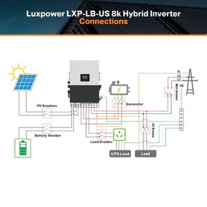 Inversor Híbrido Lux Power LXP-LB-US 10k 240V 120/240V Trifásico CA con Apagado Rápido, Control Remoto y Batería de Iones de Litio 99% Lux P - Product Image 5