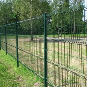 Panneau de clôture 3D en treillis métallique galvanisé soudé et cintré, haute <span class=keywords><strong>sécurité</strong></span>, décoratif pour jardin extérieur, avec portail et poteau carré - Product Image 5