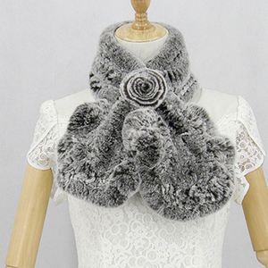 Phụ nữ realrex thỏ đàn hồi lông <span class=keywords><strong>snood</strong></span> khăn choàng khăn quàng khăn dệt kim Thỏ lông <span class=keywords><strong>snood</strong></span> dệt kim Rex thỏ <span class=keywords><strong>snood</strong></span> - Product Image 2
