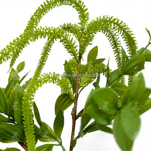 Promesse vert tige unique feuilles décor à la maison artificielle ressemblant fleur lâche décoration de fenêtre - Product Image 4