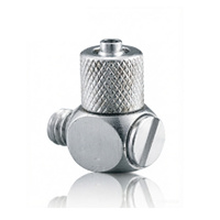 Vanne à aiguille pneumatique miniature réglable en laiton nickelé à angle droit AHA pour le contrôle précis du débit d'air pour projets DIY