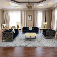 Ensemble canapé moderne de luxe tufté 123 villa pour le salon sofa carré tufté de luxe de luxe