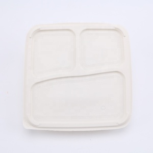 Fiambrera Biodegradable desechable de maíz, caja de almuerzo con tapa para restaurante - Product Image 1