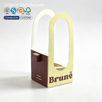 Boîte porte-gobelets en carton recyclable et pliable, impression personnalisée, qualité alimentaire, impression UV, OEM/ODM, logo personnalisé