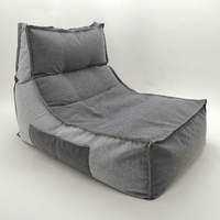 Fauteuil pouf d'intérieur en tissu, plusieurs couleurs combinées